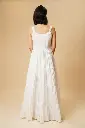 TIER LONG DRESS (WHITE)