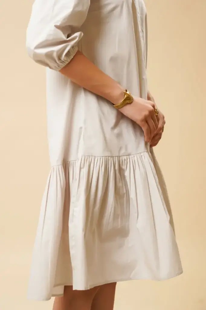 BUTTON-UP SHORT DRESS