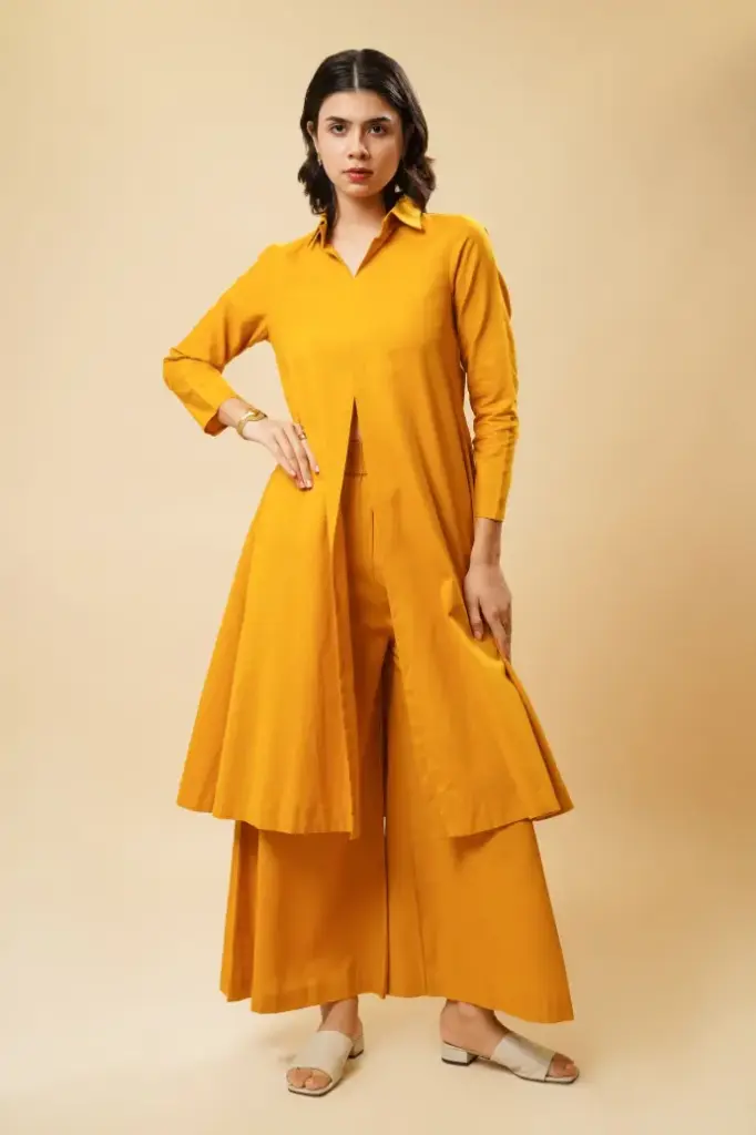 MID SLIT CO-ORDS [MUSTARD]