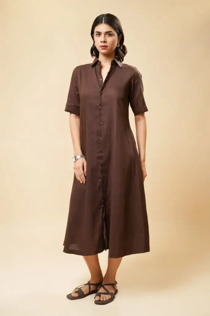 LINEN SHIRT DRESS