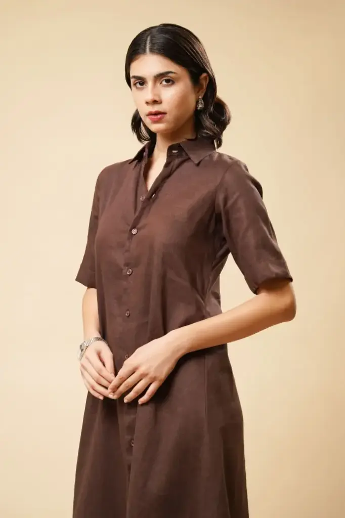 LINEN SHIRT DRESS