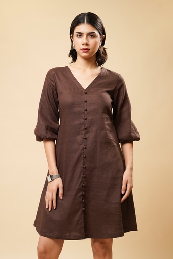 LINEN BROWN ONE PIECE